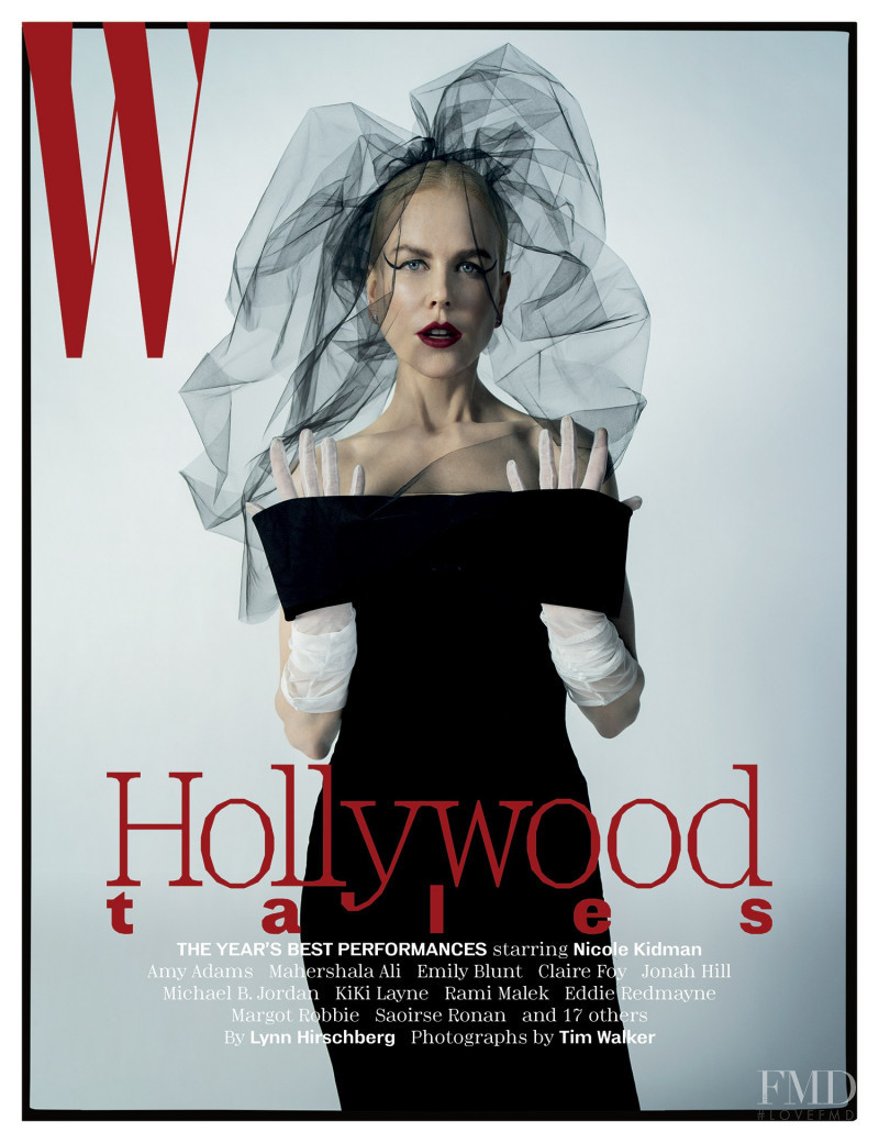 Nicole Kidman featured on the W cover from January 2019