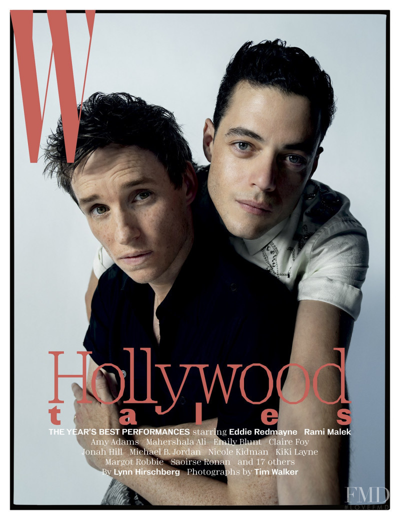 Eddie Redmayne & Rami Malek featured on the W cover from January 2019