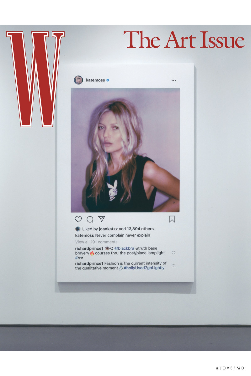 Kate Moss featured on the W cover from November 2019