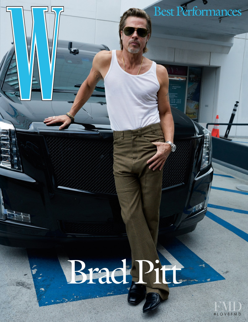 Brad Pitt featured on the W cover from January 2020
