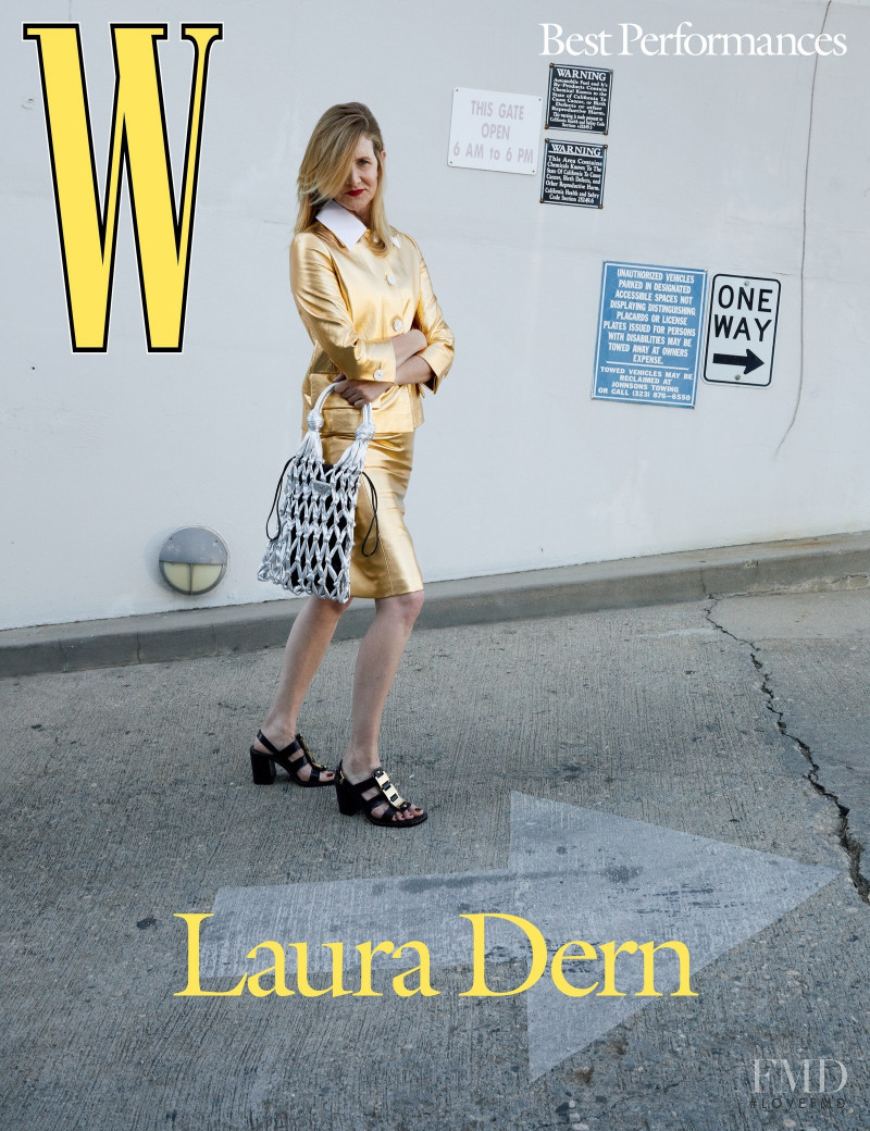 Laura Dern featured on the W cover from January 2020