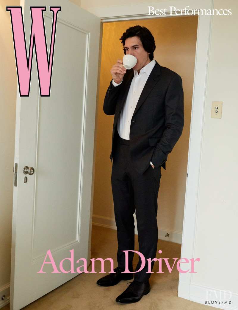 Adam Driver featured on the W cover from January 2020