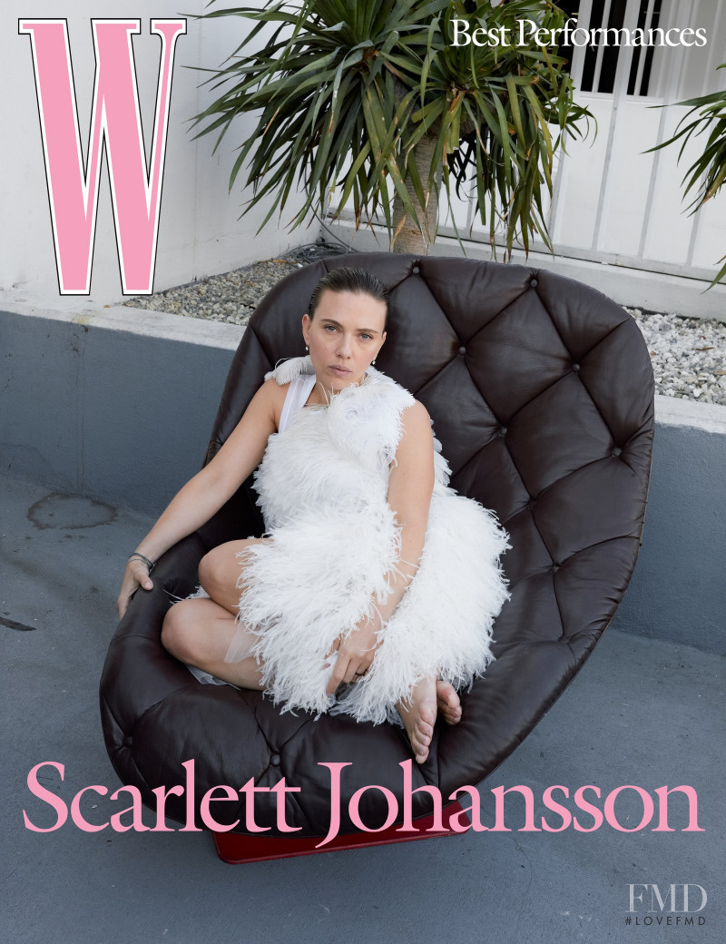 Scarlett Johansson featured on the W cover from January 2020