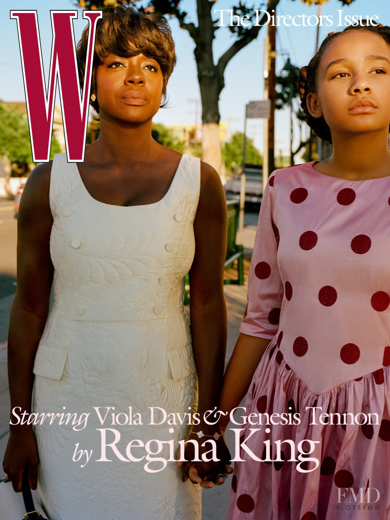 Viola Davis, Julius Tennon, Genesis Tennon featured on the W cover from April 2021