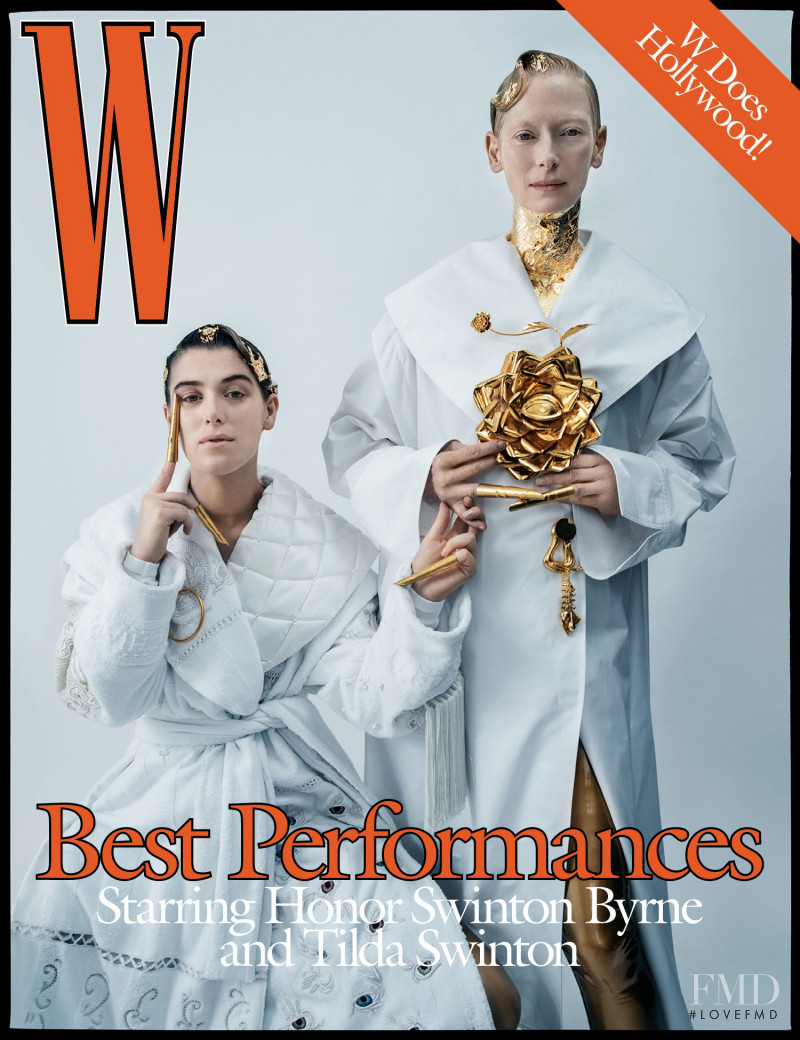 Tilda Swinton & Honor Swinton Byrne featured on the W cover from January 2022