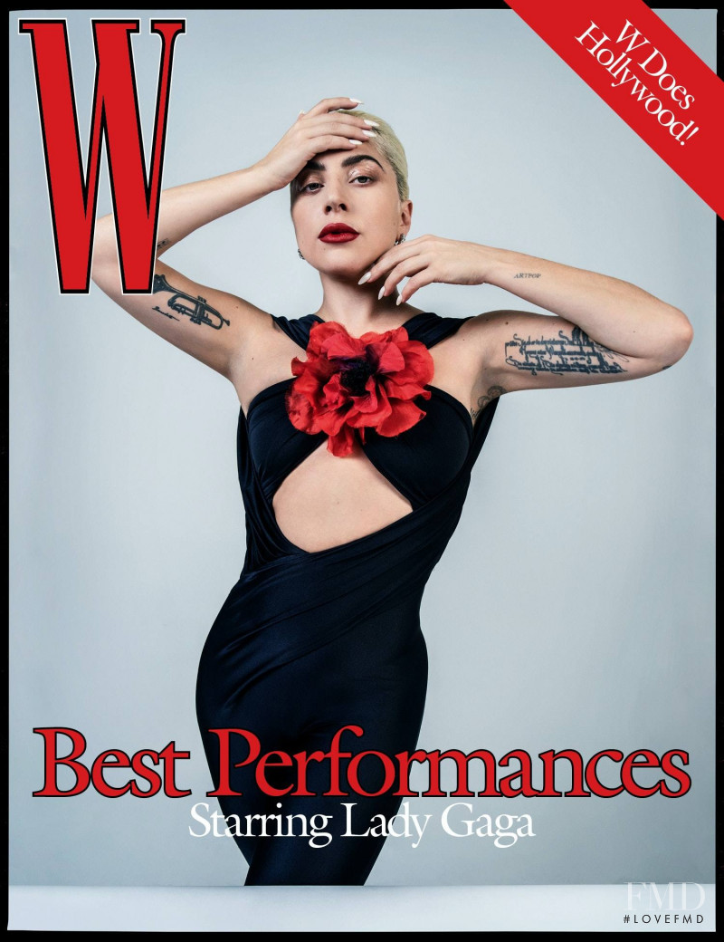 Lady Gaga featured on the W cover from January 2022