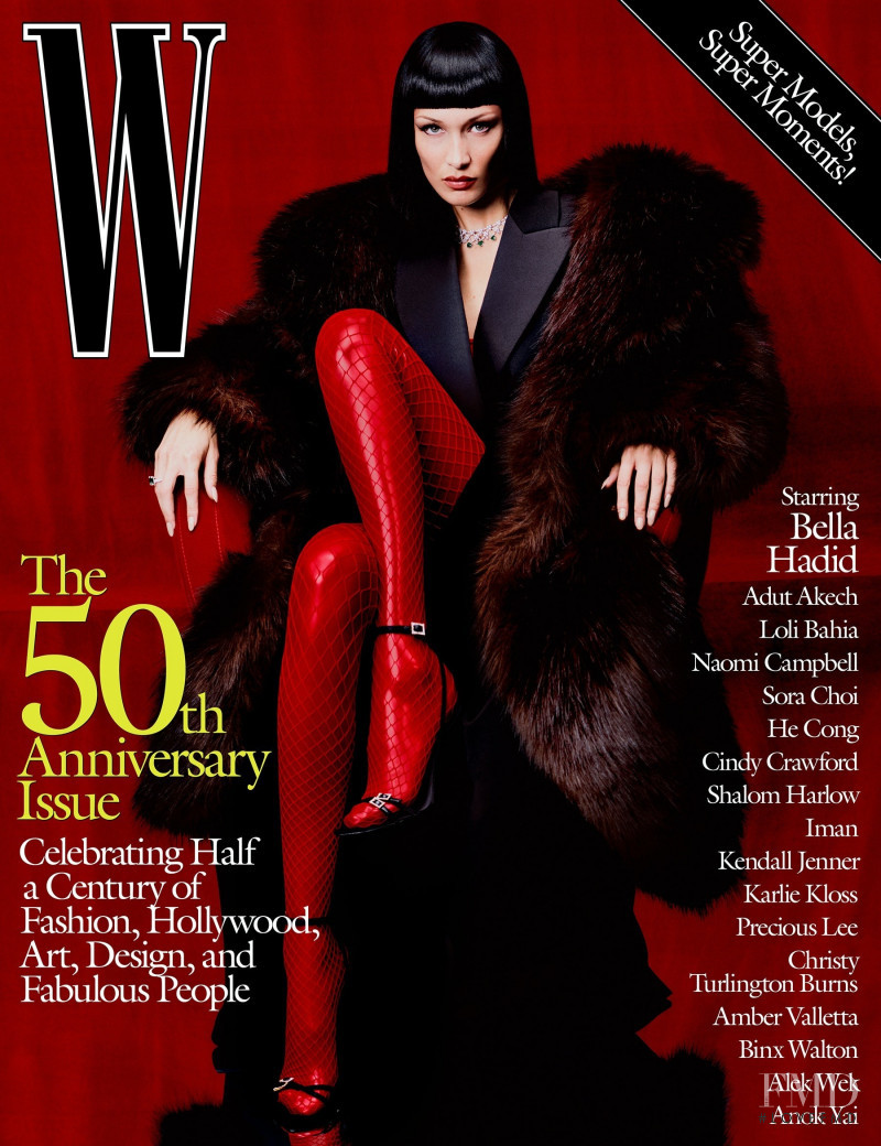 Bella Hadid featured on the W cover from September 2022
