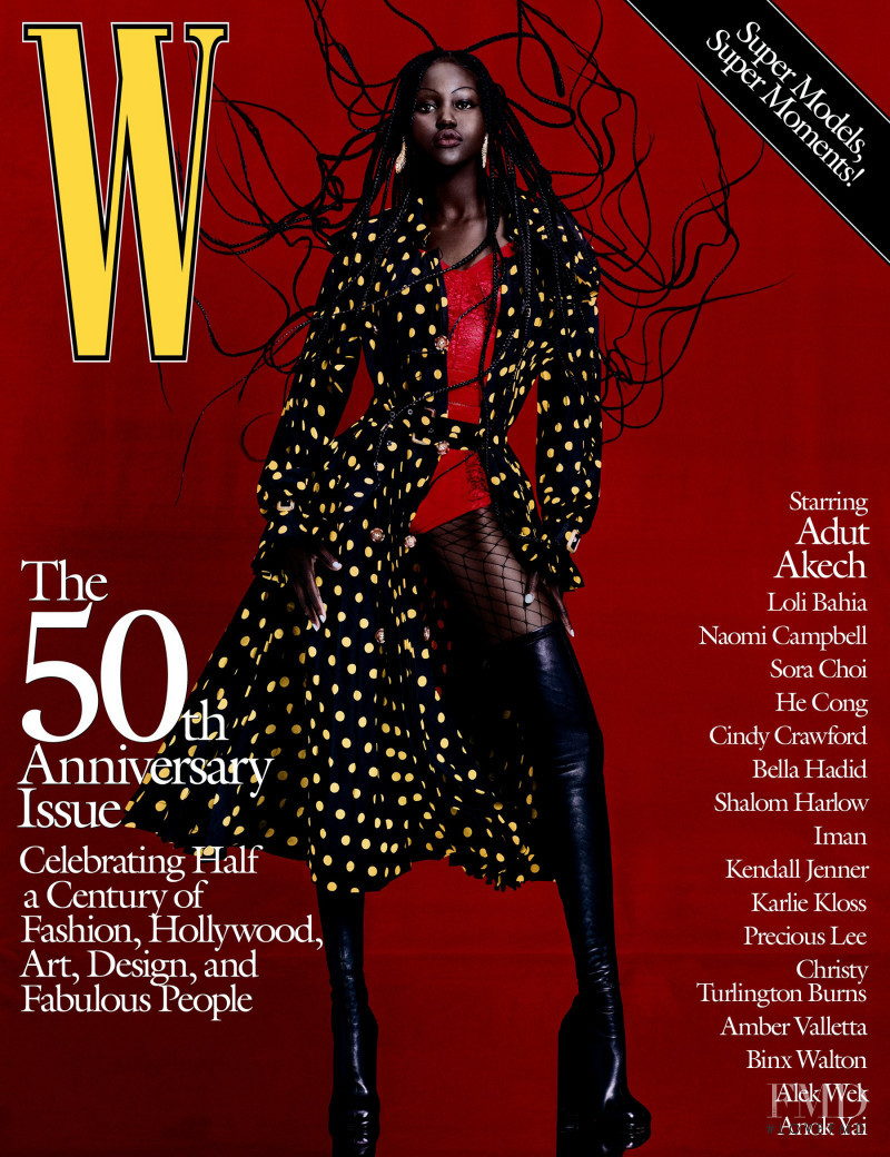 Adut Akech Bior featured on the W cover from September 2022