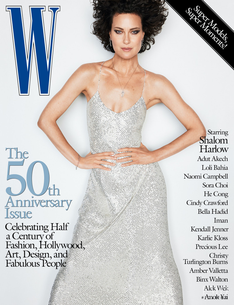 Shalom Harlow featured on the W cover from September 2022