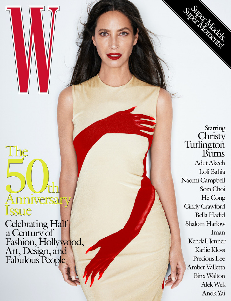 Christy Turlington featured on the W cover from September 2022