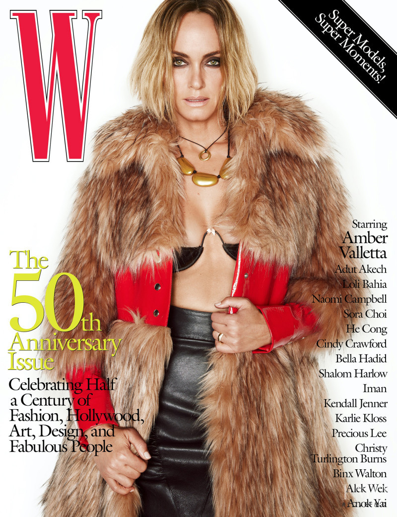 Amber Valletta featured on the W cover from September 2022