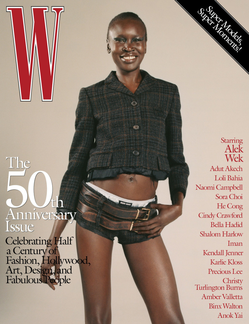 Alek Wek featured on the W cover from September 2022