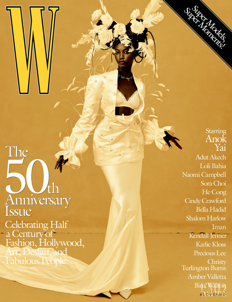 Anok Yai featured on the W cover from September 2022
