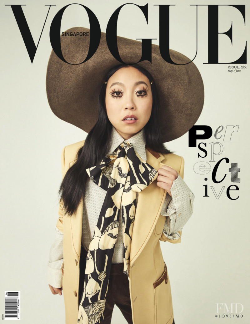  Awkwafina featured on the Vogue Singapore cover from June 2021