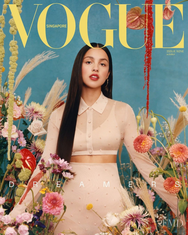 Olivia Rodrigo featured on the Vogue Singapore cover from October 2021
