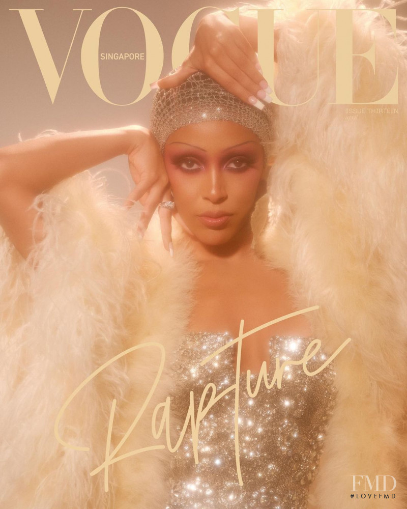 Doja Cat featured on the Vogue Singapore cover from April 2022
