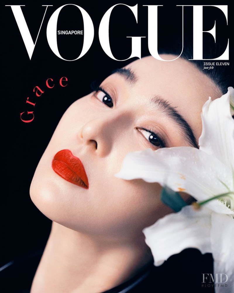 Fan Bingbing featured on the Vogue Singapore cover from January 2022