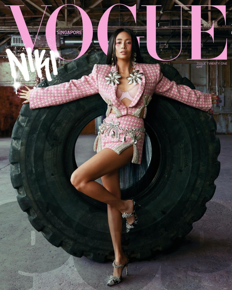 Nicole Zefanya featured on the Vogue Singapore cover from April 2023