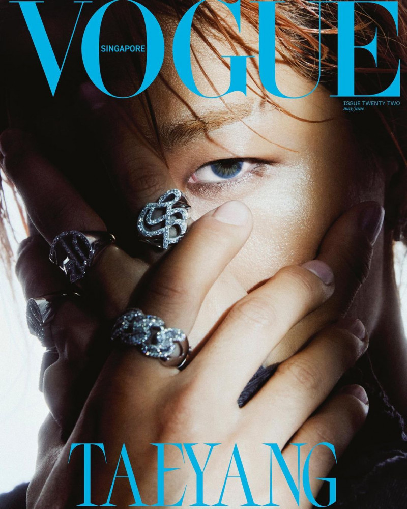 Taeyang featured on the Vogue Singapore cover from May 2023