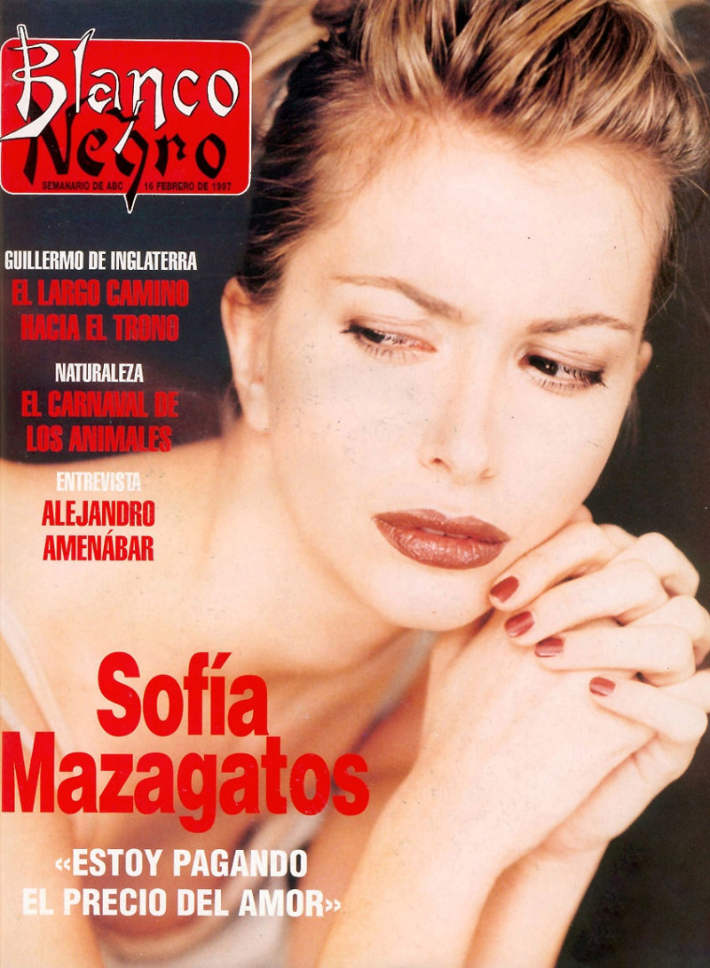 Sofia Mazagatos featured on the Blanco y Negro cover from February 1997