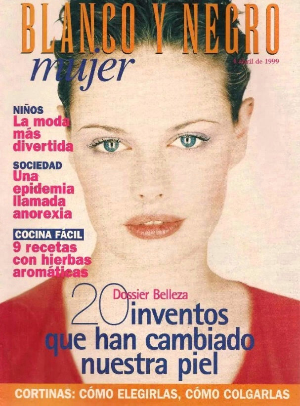 Sarah Weller featured on the Blanco y Negro cover from April 1999