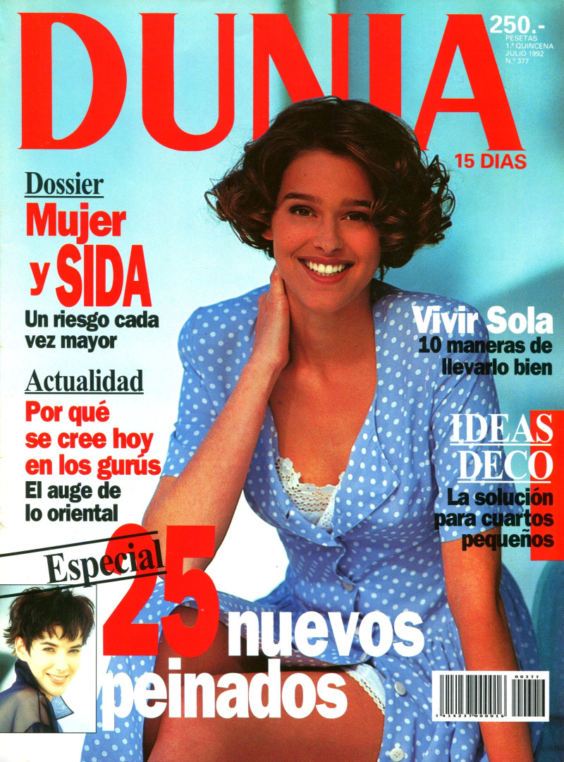 Krista Olliver featured on the Dunia cover from July 1992