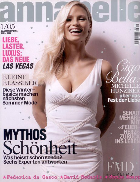 Michelle Hunziker featured on the Annabelle cover from December 2004