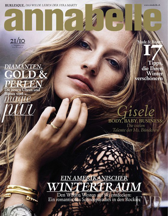 Gisele Bundchen featured on the Annabelle cover from November 2010