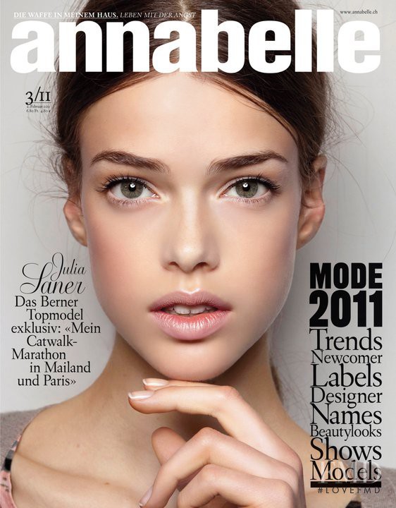 Julia Saner featured on the Annabelle cover from February 2011