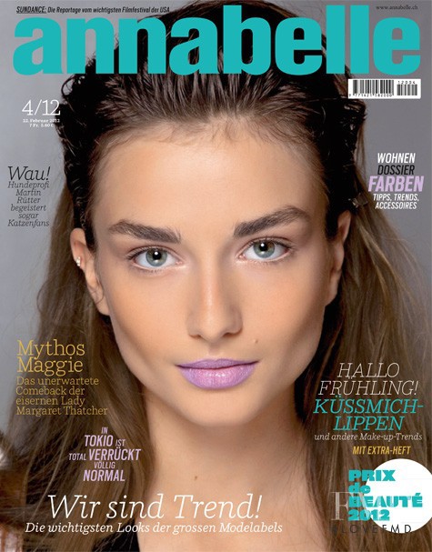 Andreea Diaconu featured on the Annabelle cover from February 2012