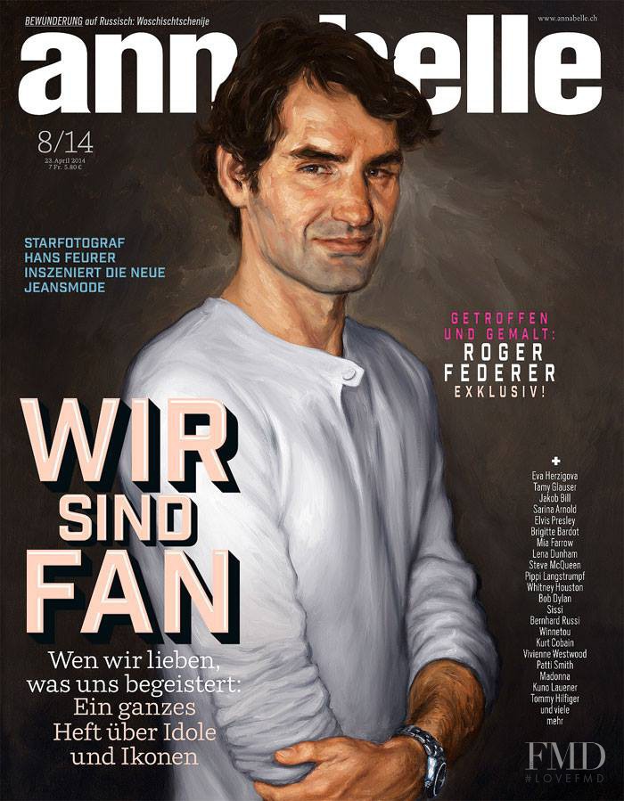 Roger Federer featured on the Annabelle cover from April 2014
