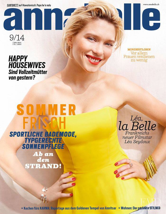 Léa Seudoux featured on the Annabelle cover from May 2014