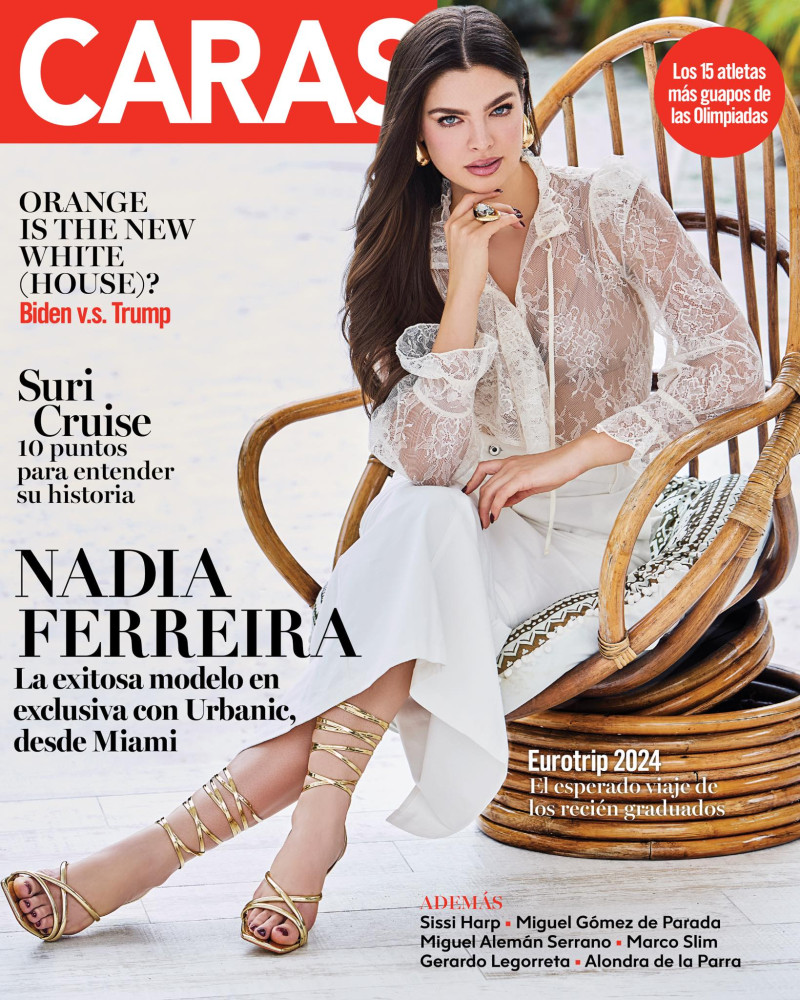 Nadia Ferreira featured on the Caras Mexico cover from August 2024