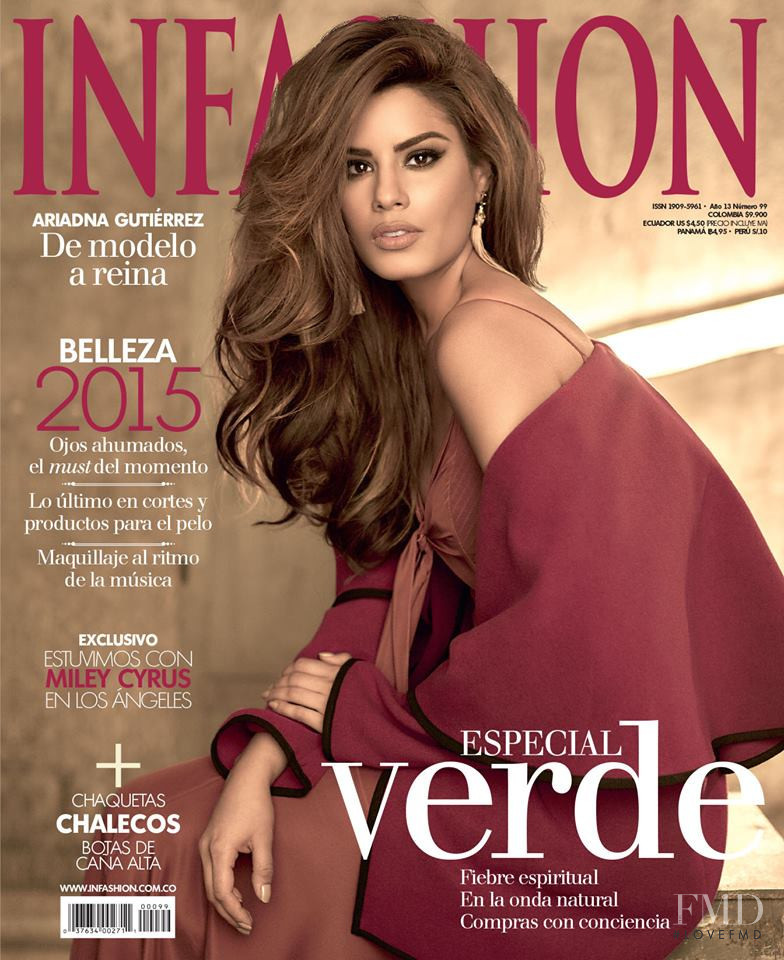Ariadna Gutiérrez featured on the Infashion Colombia cover from February 2015