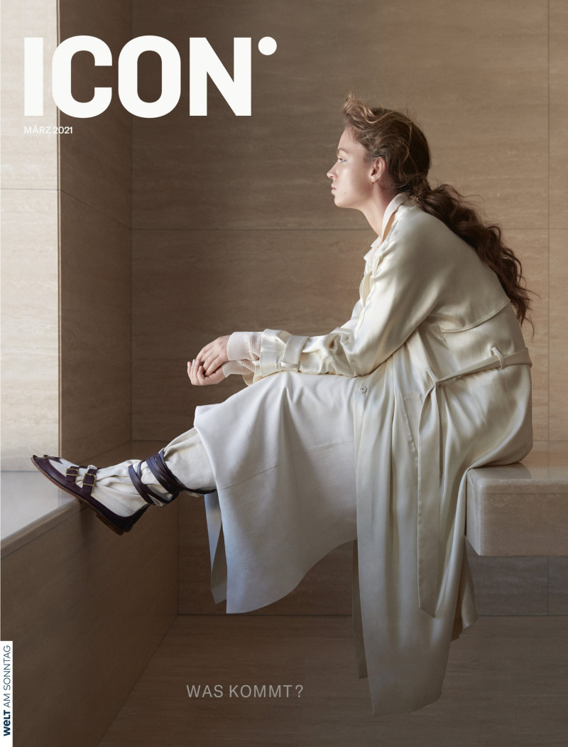 Adrienne Juliger featured on the ICON Germany cover from March 2021