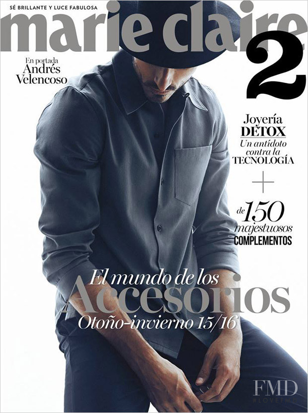 Andres Velencoso featured on the Marie Claire 2 Mexico cover from November 2015