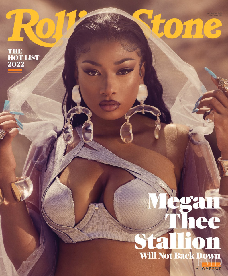 Megan Thee Stallion featured on the Rolling Stone cover from July 2022