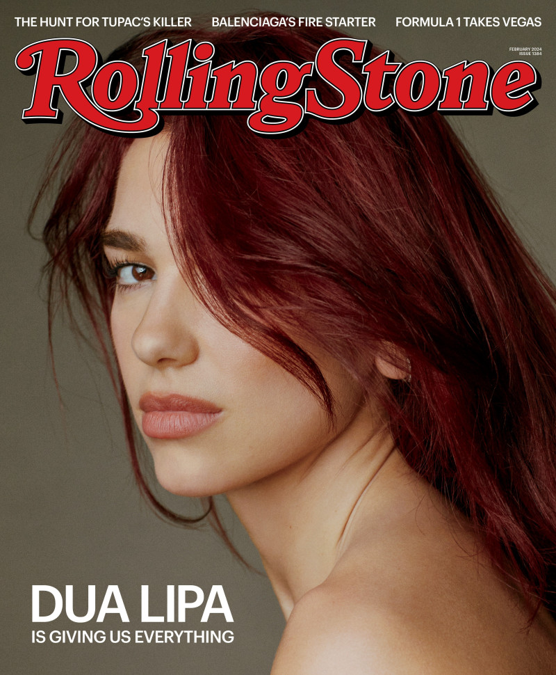 Dua Lipa featured on the Rolling Stone cover from February 2024