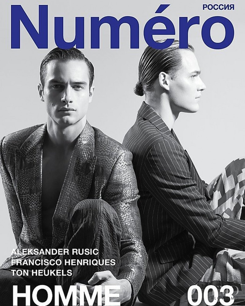 Ton Heukels, Aleksandar Rusic featured on the Numéro Homme Russia cover from March 2020