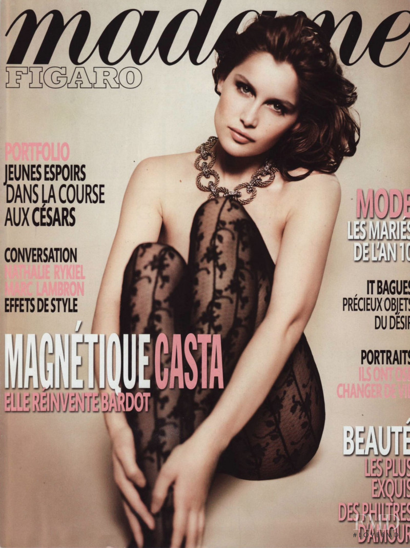 Laetitia Casta featured on the Madame Figaro France cover from January 2010