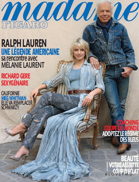 Ralph Lauren, Mélanie Laurent featured on the Madame Figaro France cover from May 2010