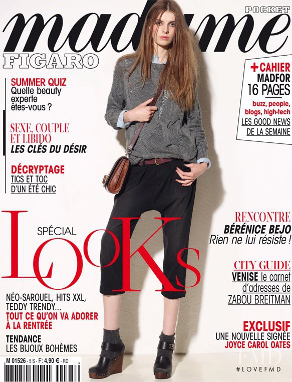  featured on the Madame Figaro France cover from August 2012