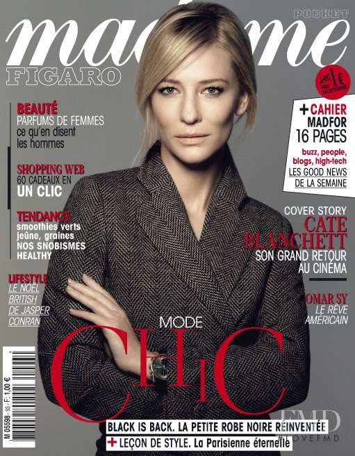 Cate Blanchett featured on the Madame Figaro France cover from December 2012