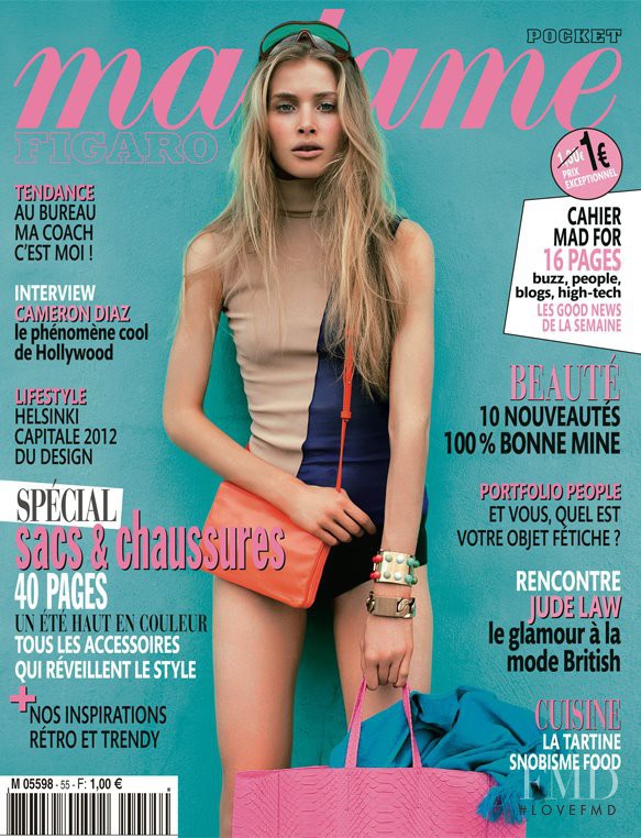 Annemara Post featured on the Madame Figaro France cover from March 2012