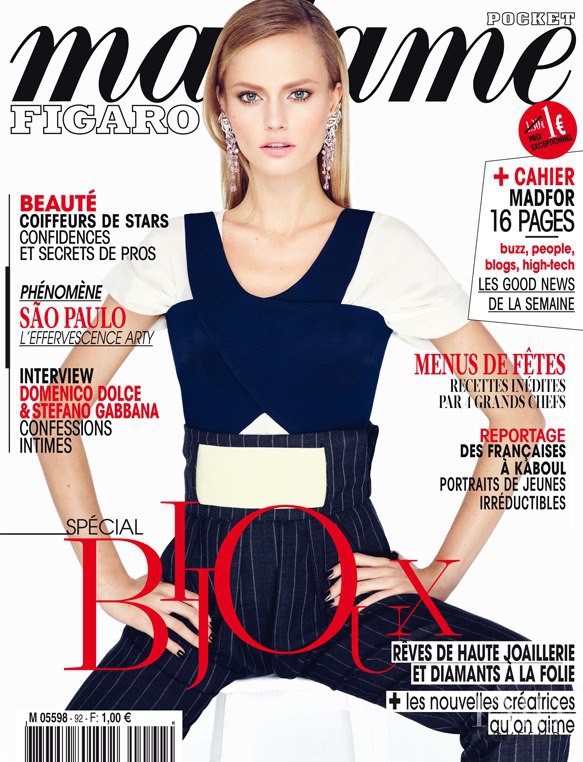 Nathallia Krauchanka featured on the Madame Figaro France cover from November 2012