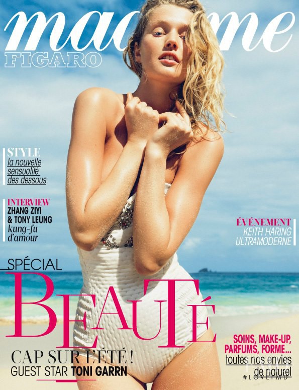 Toni Garrn featured on the Madame Figaro France cover from April 2013