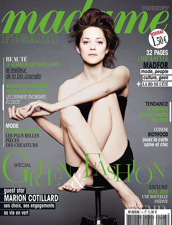 Marion Cotillard featured on the Madame Figaro France cover from July 2013