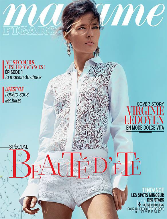 Virginie Ledoyen featured on the Madame Figaro France cover from July 2013