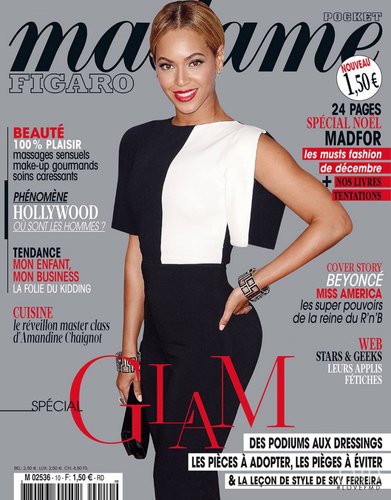 Beyoncé Knowles featured on the Madame Figaro France cover from November 2013