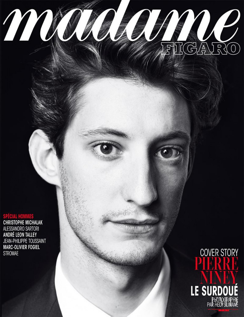Pierre Niney featured on the Madame Figaro France cover from October 2013
